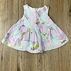 Janie and jack Lavender meadow purple lilac Easter Floral dress Size 4T 
Cotton